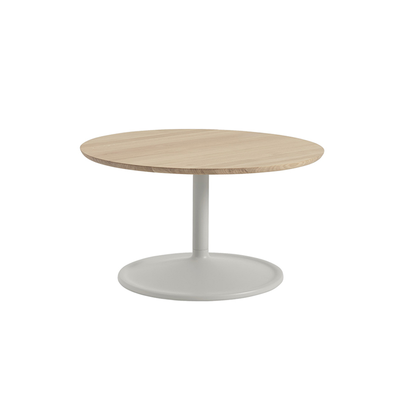 Table basse SOFT Ø 75 Chêne massif/ gris  MUUTO