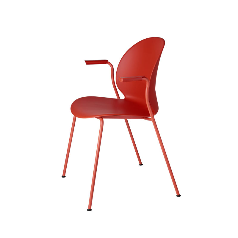 Chaise N02  RECYCLE avec accoudoirs Rouge foncé FRITZ HANSEN