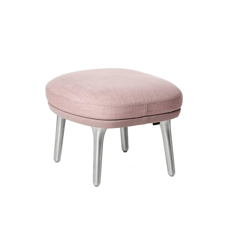 Pouf Repose-pieds RO pieds aluminium Rose clair    Steelcut 605  Canvas 614 FRITZ HANSEN