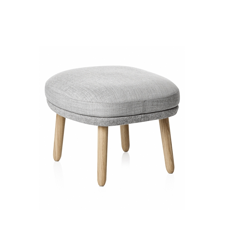 Pouf Repose-pieds RO pieds bois Gris clair    Hallingdal 130  Canvas 124 FRITZ HANSEN