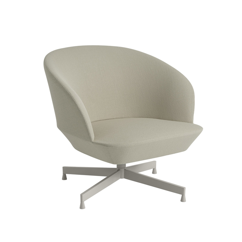 Fauteuil OSLO LOUNGE pivotant Vidar 146/ gris MUUTO