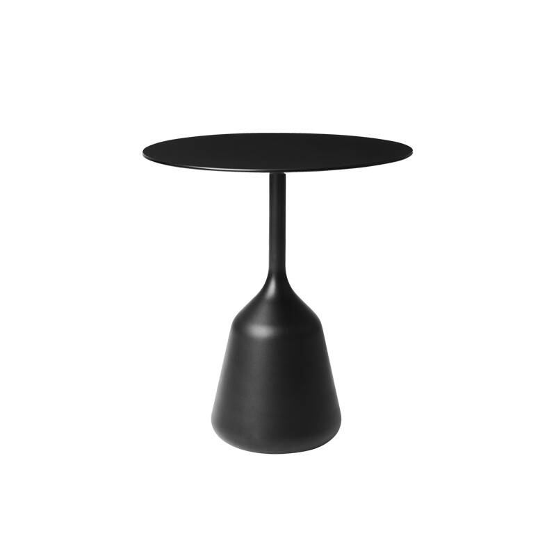 Table d'appoint guéridon COIN HIGH Stratifié noir/ noir WENDELBO