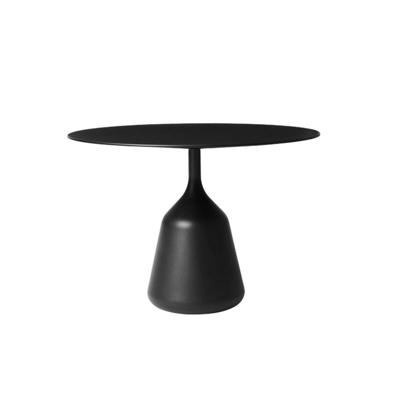 Table d'appoint guéridon COIN LOW Stratifié noir/ noir WENDELBO