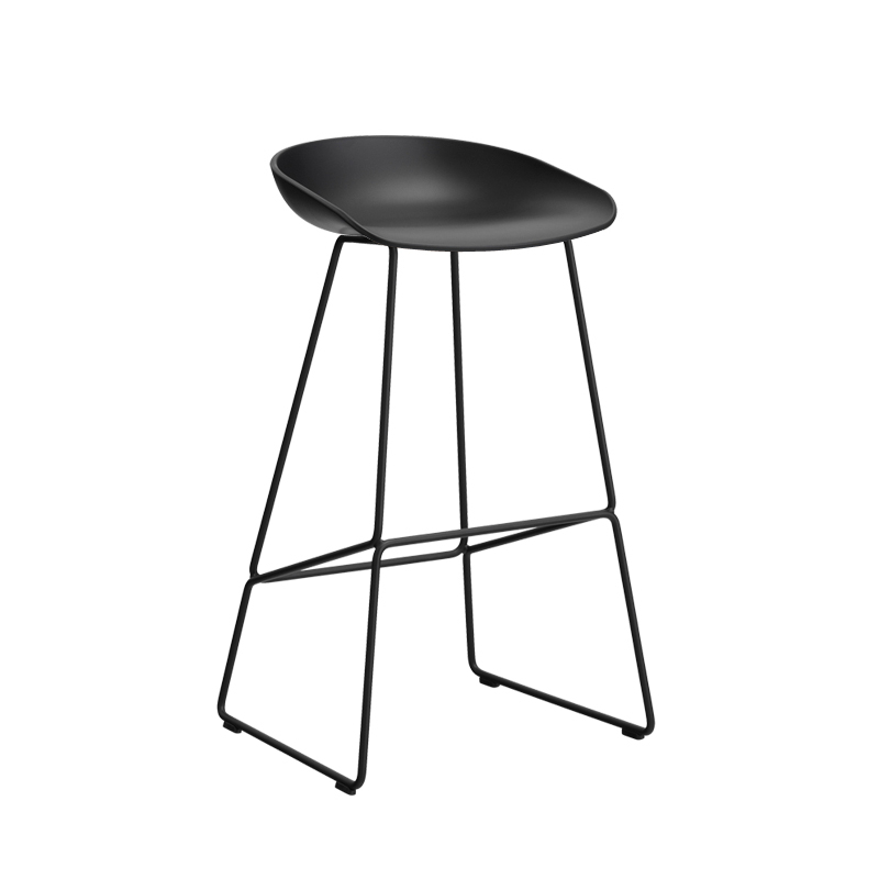 Tabouret haut ABOUT A STOOL AAS 38 H75 Noir HAY