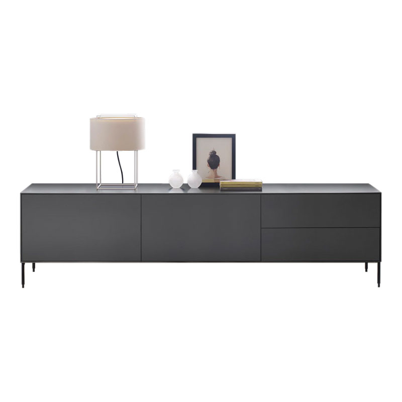 Meuble de rangement LAUKI L 192 x H 49 Graphite TREKU