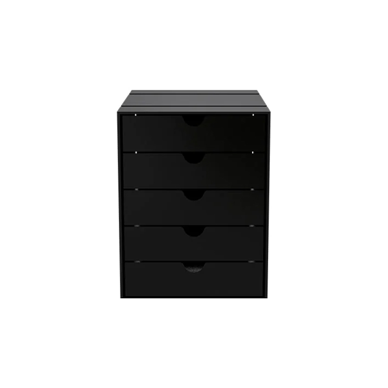 Petit rangement Boite USM INOS 5 tiroirs Noir graphite USM HALLER