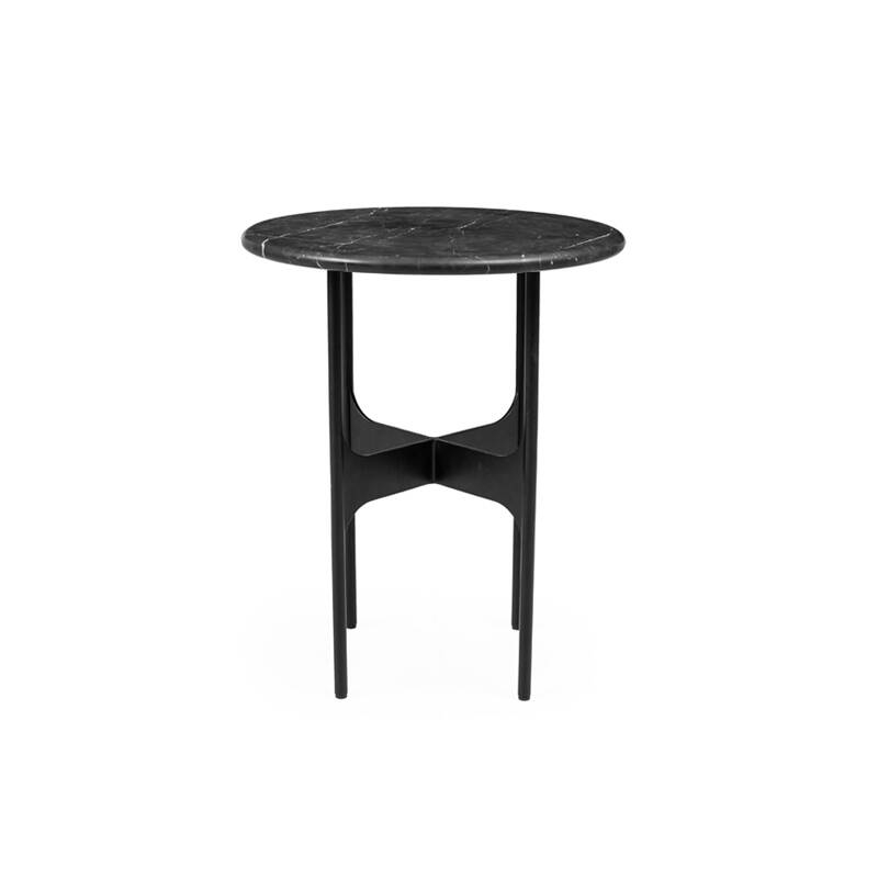 Table d'appoint guéridon FLOEMA Small Marbre Marquina noir WENDELBO