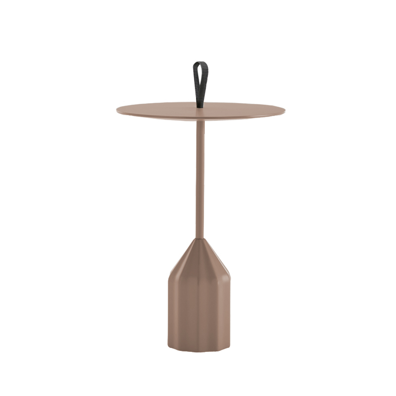 Table d'appoint guéridon BURIN MINI avec poignée Bronze VICCARBE