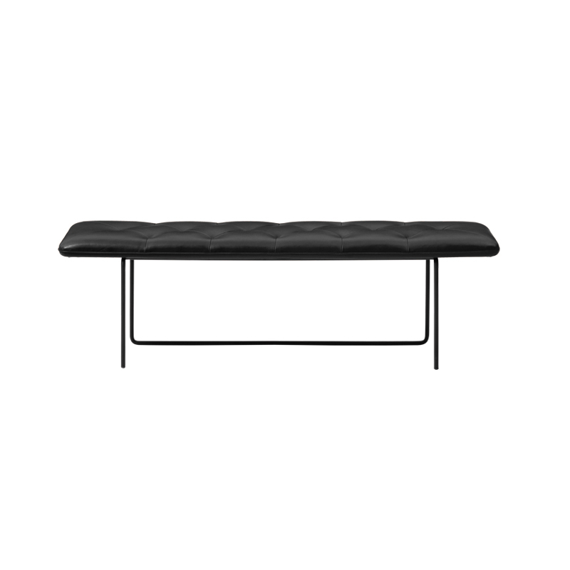 Banc TIP TOE Large Cuir Parma noir WENDELBO