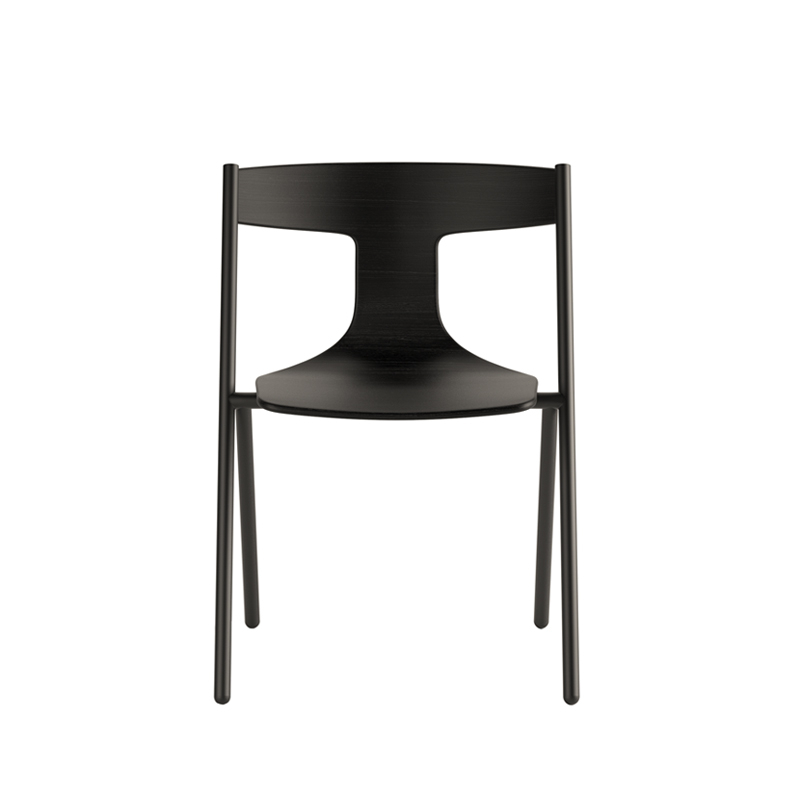 Chaise QUADRA empilable Frêne noir VICCARBE