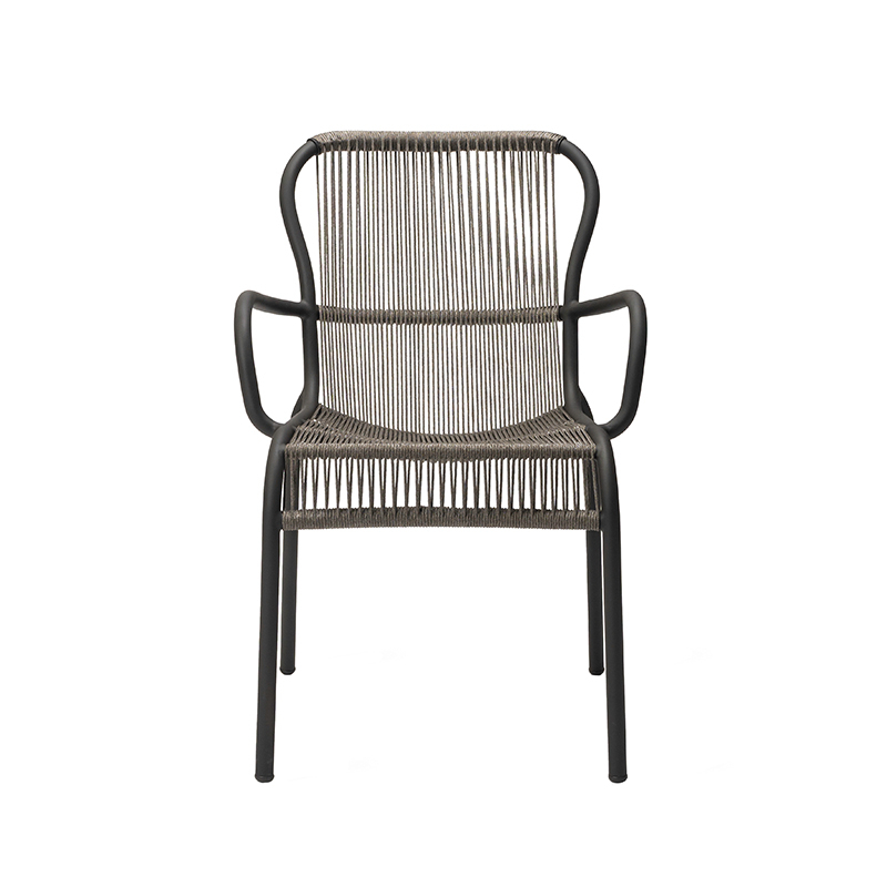Chaise extérieur Petit fauteuil LOOP Gris fossile VINCENT SHEPPARD