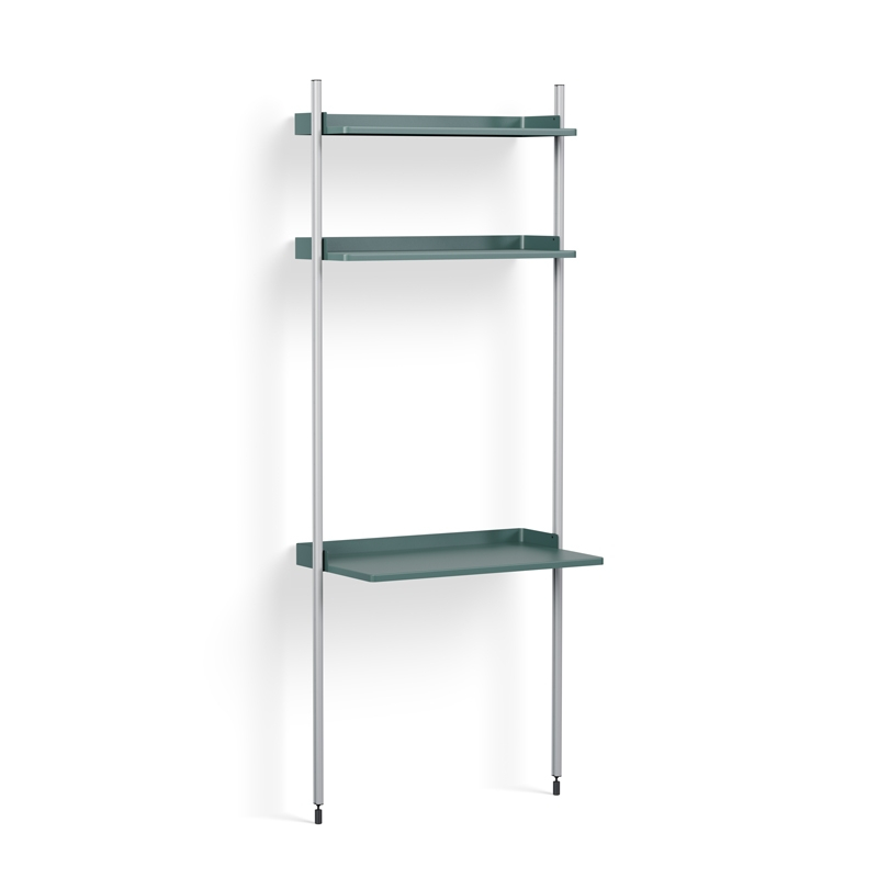 Bureau PIER SYSTEM 11 Bleu/ aluminium HAY