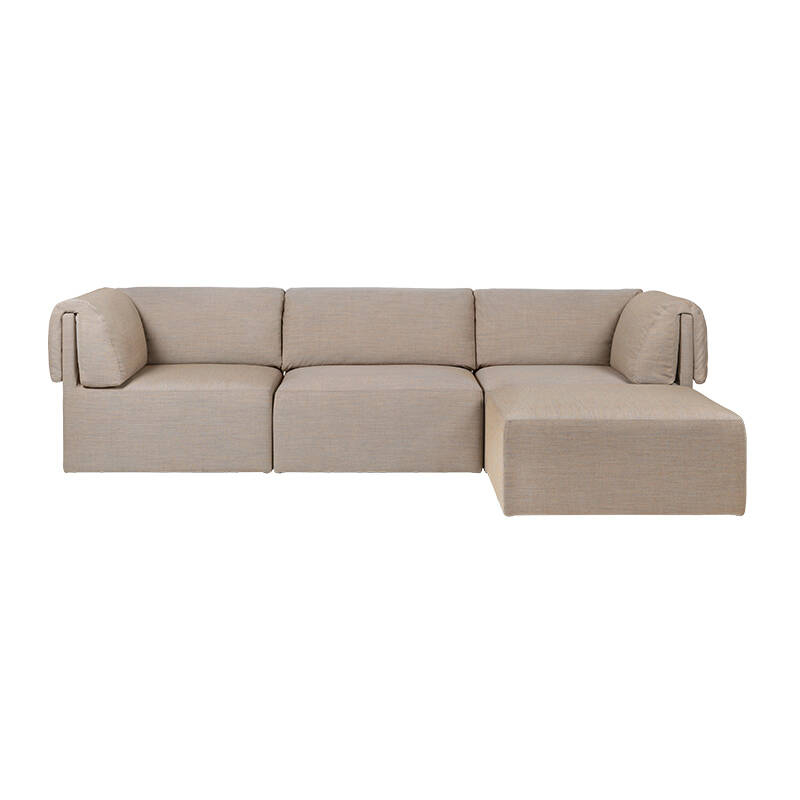 Canapé WONDER 3 places avec chaise longue Canvas 224 GUBI