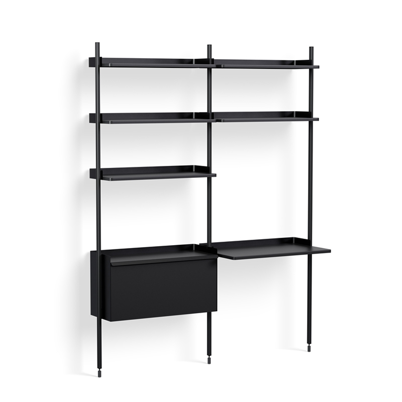 Bureau PIER SYSTEM 12 Noir/ noir HAY