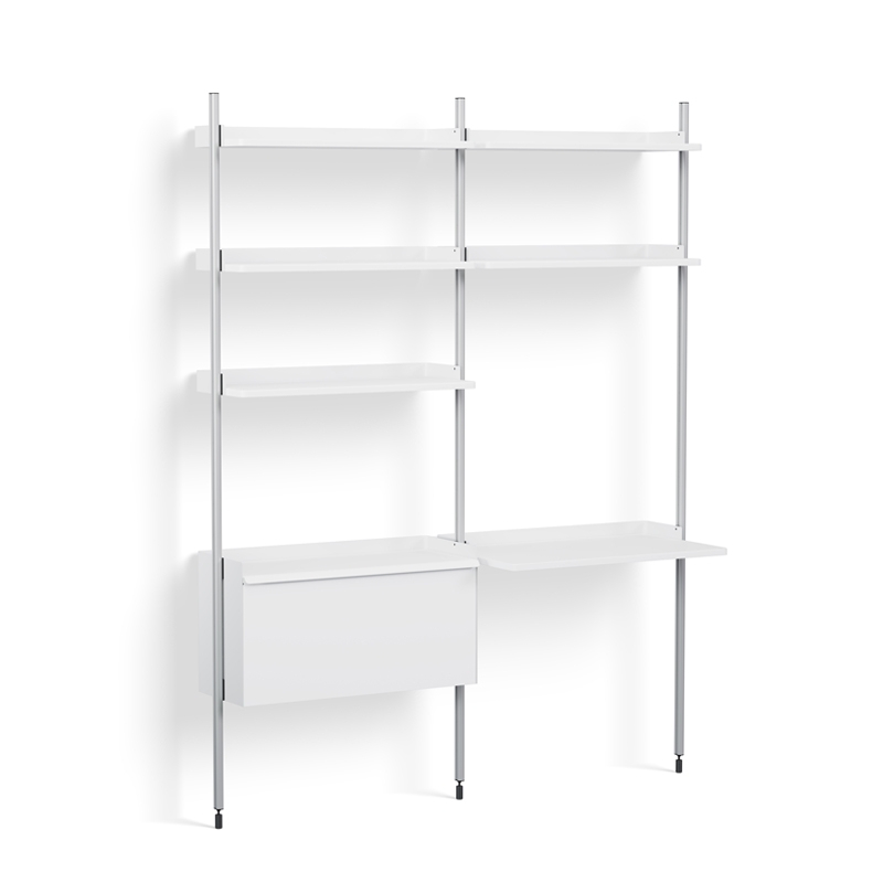 Bureau PIER SYSTEM 12 Blanc/ aluminium HAY