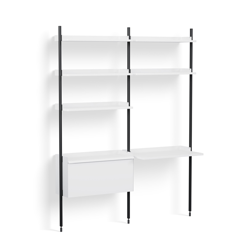 Bureau PIER SYSTEM 12 Blanc/ noir HAY