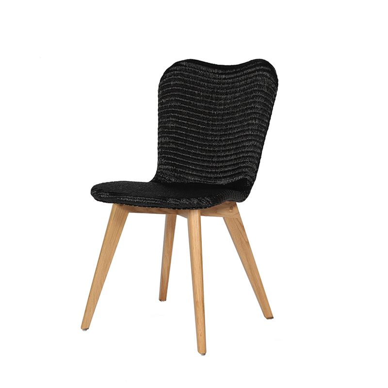 Chaise LILY Base chêne Noir VINCENT SHEPPARD
