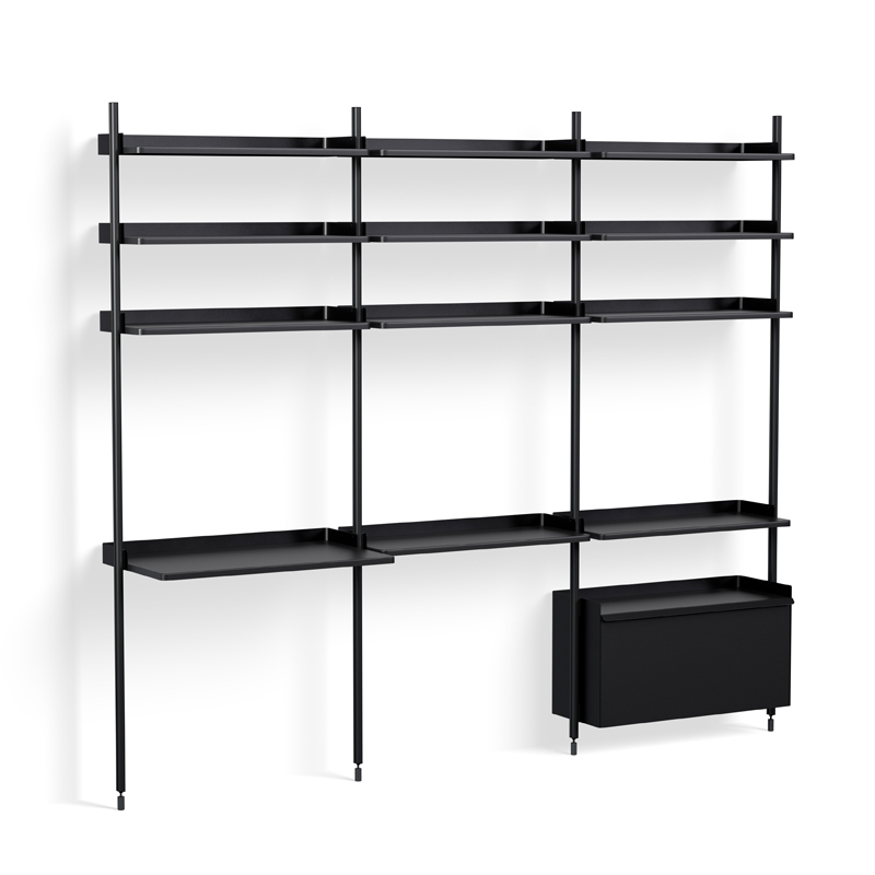Bureau PIER SYSTEM 23 Noir/ noir HAY