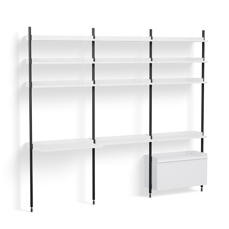 Bureau PIER SYSTEM 23 Blanc/ noir HAY