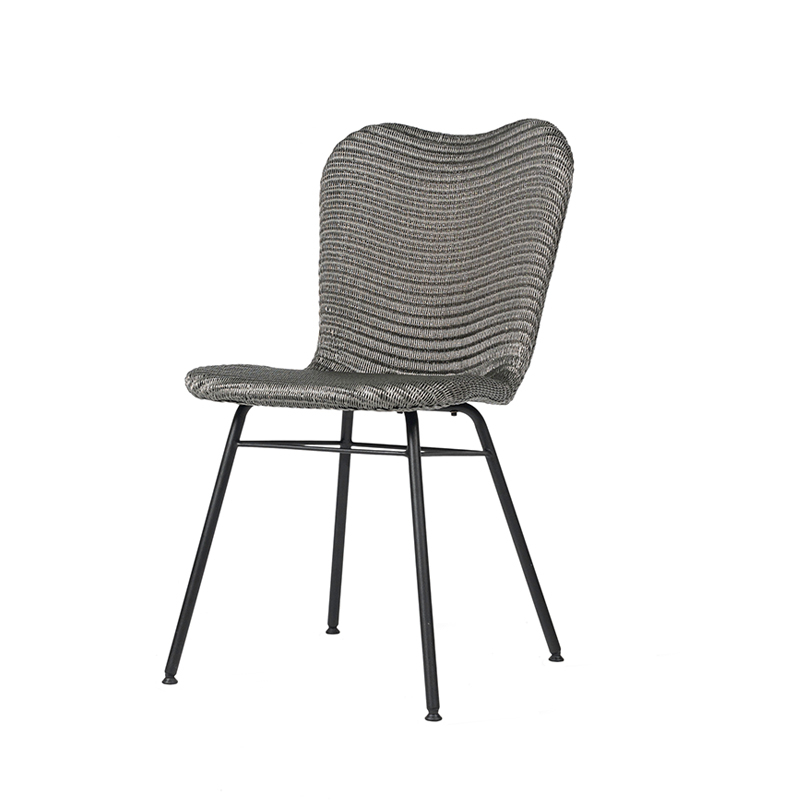 Chaise LILY base acier Gris quartz VINCENT SHEPPARD