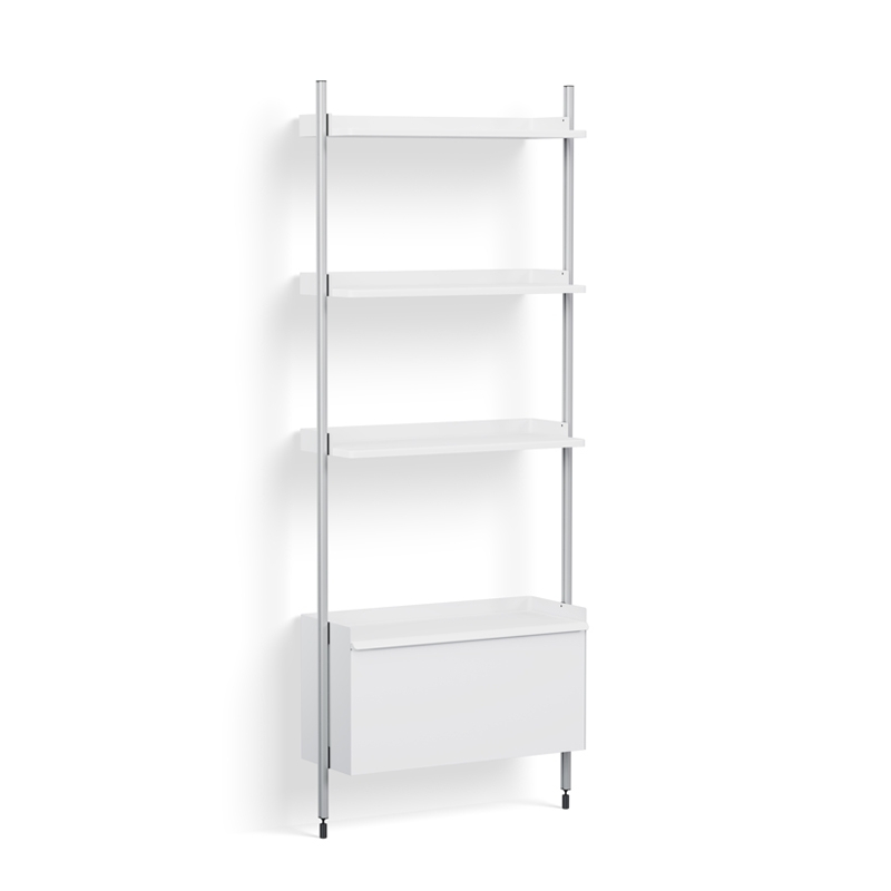 Etagère PIER SYSTEM 131 Blanc/ aluminium HAY