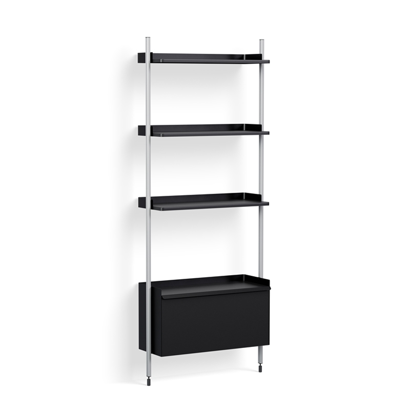Etagère PIER SYSTEM 131 Noir/ aluminium HAY