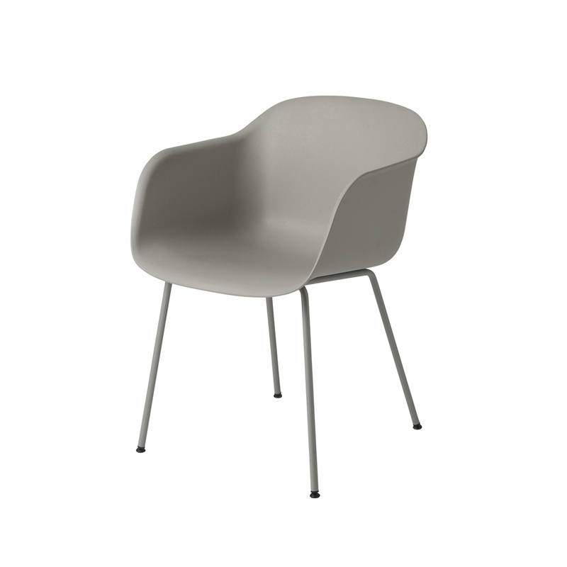 Chaise FIBER ARMCHAIR 4 pieds acier Gris MUUTO