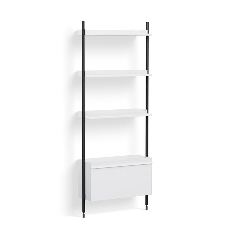 Etagère PIER SYSTEM 131 Blanc/ noir HAY