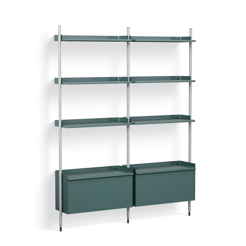 Etagère PIER SYSTEM 132 Bleu/ aluminium HAY