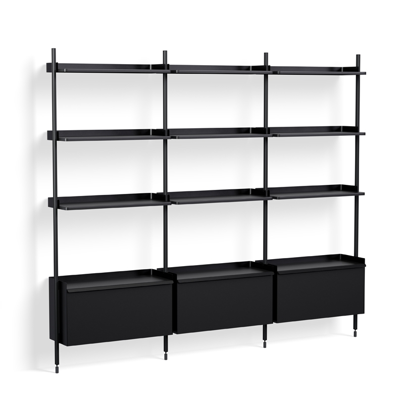 Etagère PIER SYSTEM 133 Noir/ noir HAY