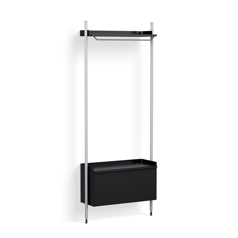 Meuble de rangement PIER SYSTEM 1001 Noir/ aluminium HAY