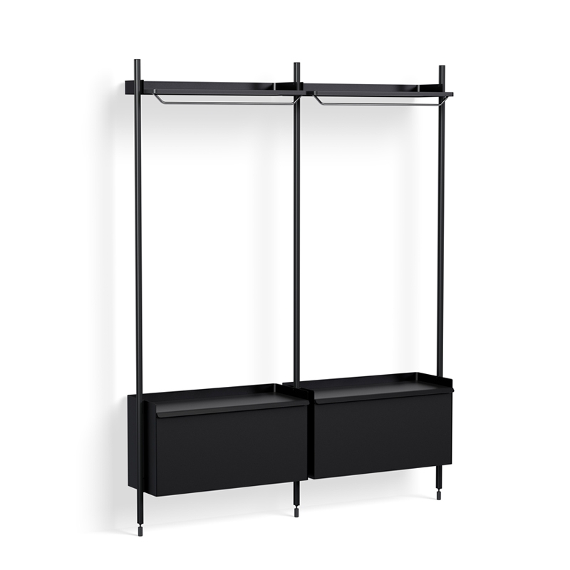 Meuble de rangement PIER SYSTEM 1002 Noir/ noir HAY
