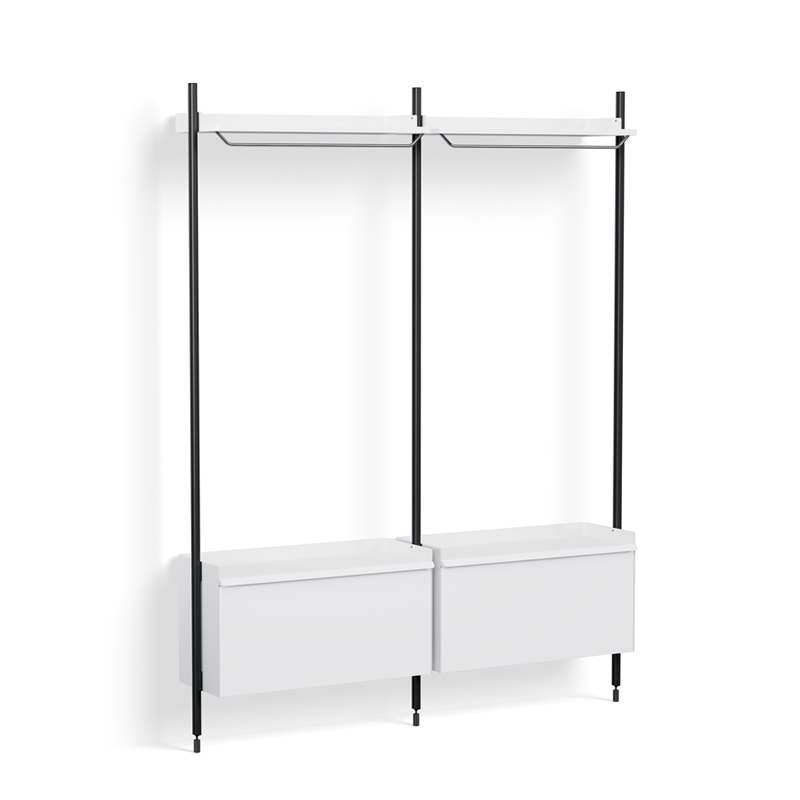 Meuble de rangement PIER SYSTEM 1002 Blanc/ noir HAY