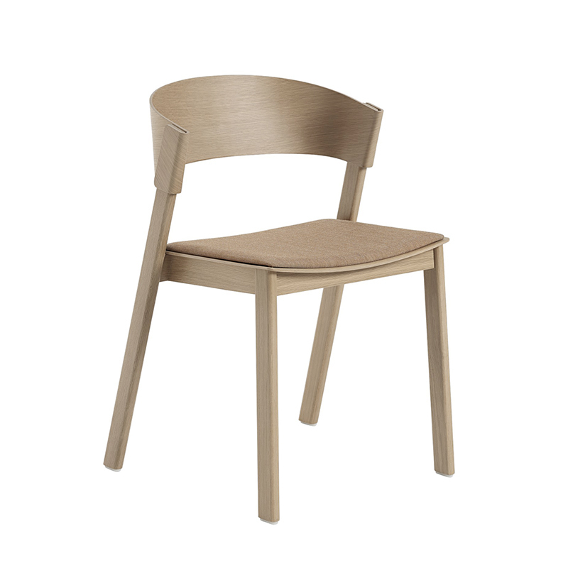 Chaise COVER SIDE CHAIR assise tissu Brun 252 MUUTO