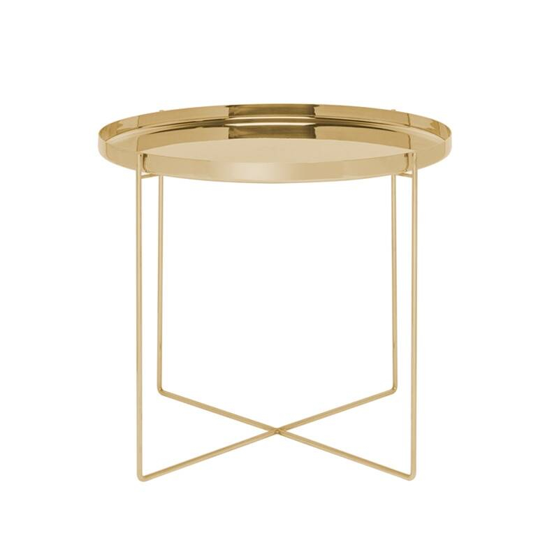 Table d'appoint guéridon CM05 HABIBI Ø 57 x H 47 Laiton E15