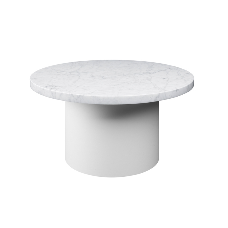 Table basse CT09 ENOKI Ø 70 x H 35 Blanc E15