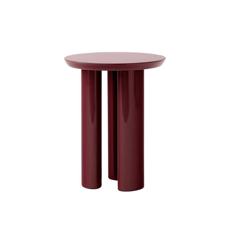 Table d'appoint guéridon TUNG JA3 Rouge bordeaux AND TRADITION