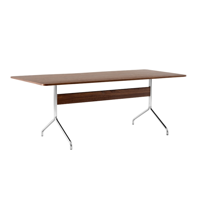 Table PAVILION AV19 Noyer/ chrome AND TRADITION