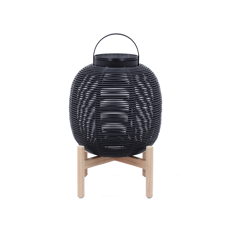 Luminaire extérieur Lanterne TIKA base bois 35x59 Noir VINCENT SHEPPARD