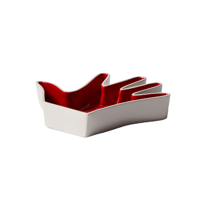 Petit rangement Vide-poche IMPRONTA MANO Rouge et blanc CASSINA