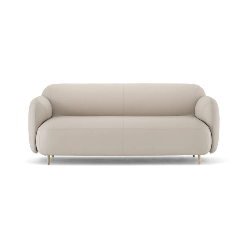 Canapé BUDDY 2 places Cuir gris perle 647 PEDRALI