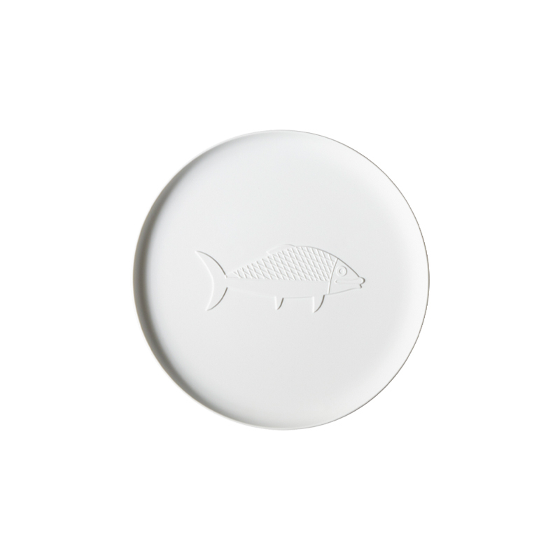 Plateau, plat Plateau CHANDIGARH Poisson Blanc CASSINA