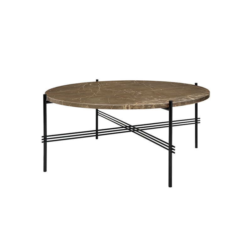 Table basse TS COFFEE Ø 80 Marbre Emperador marron GUBI