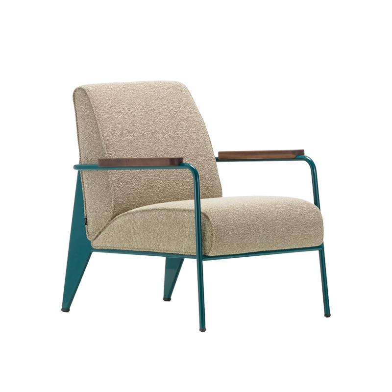 Fauteuil FAUTEUIL DE SALON Nubia bambou terra 04/ Prouvé Bleu Dynastie/ noyer VITRA