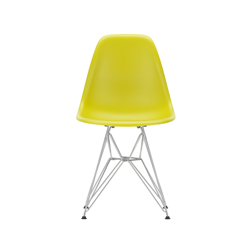 Chaise EAMES PLASTIC CHAIR DSR Pieds Tour Eiffel Moutarde RE VITRA