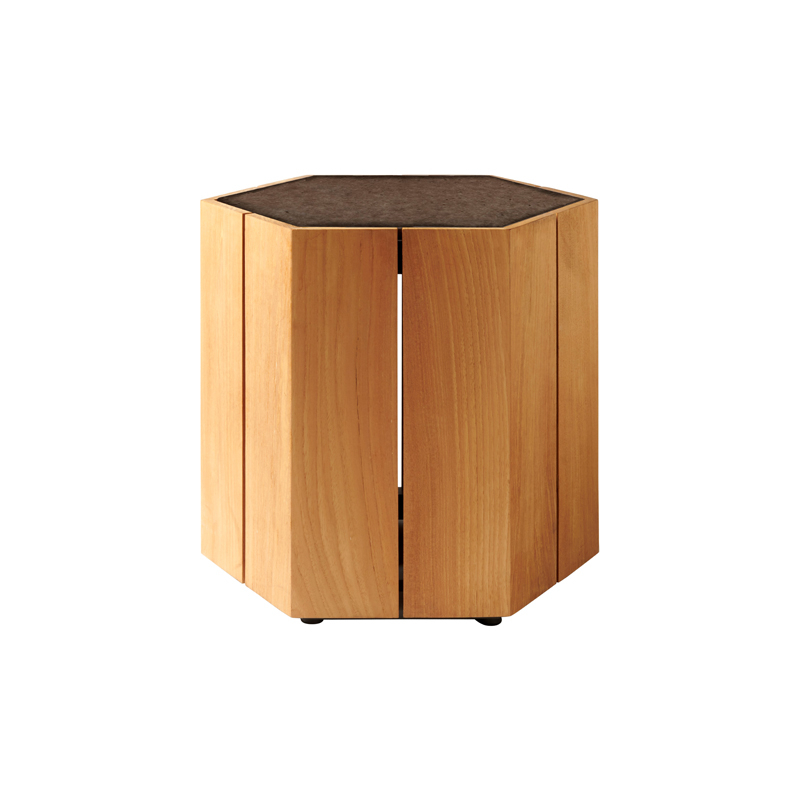 Table basse extérieur Table d'appoint HEXAGON Wengé TRIBU