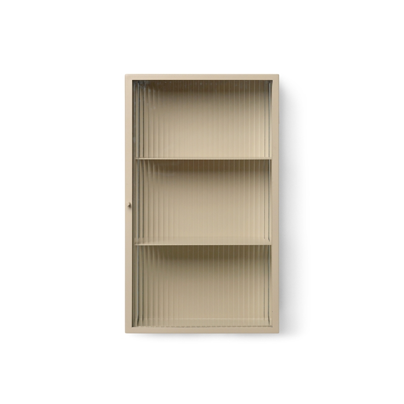 Meuble de rangement HAZE mural verre cannelé Cachemire FERM LIVING