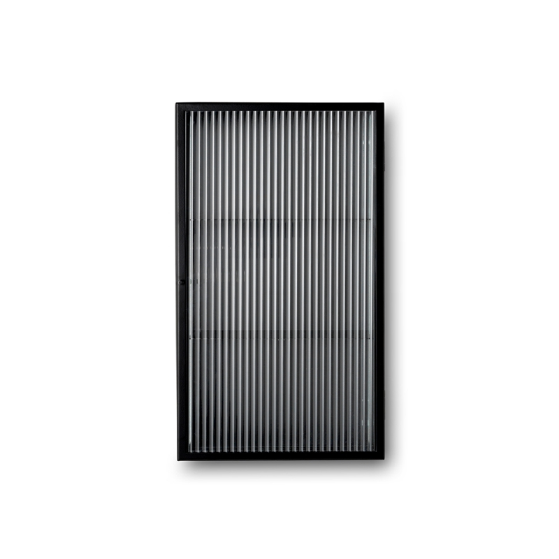 Meuble de rangement HAZE mural verre cannelé Noir FERM LIVING