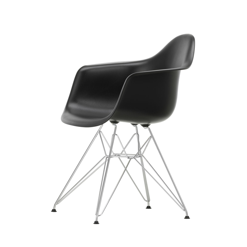 Chaise EAMES PLASTIC ARMCHAIR DAR pieds Tour Eiffel Noir RE VITRA