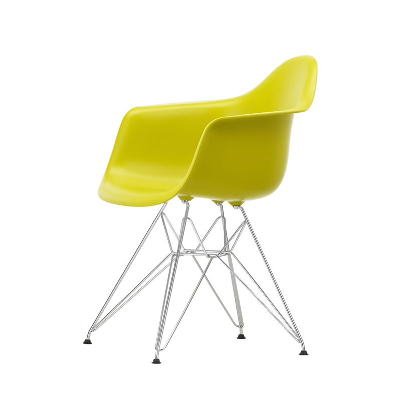 Chaise EAMES PLASTIC ARMCHAIR DAR pieds Tour Eiffel Moutarde RE VITRA